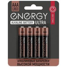 Батарейка алкалиновая Energy Ultra LR03/4B (АAА)