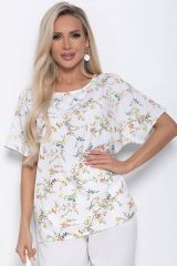 Б10860 Блуза LADY TAIGA Молочная