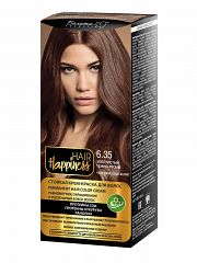 Стойкая крем-краска для волос Hair Happiness, тон № 6.35 (золотистый темно-русый)