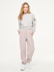 Толстовка (Свитшот) женская 7222-30020/2 ТФ106/К106 пепел/пепел BE YOU
