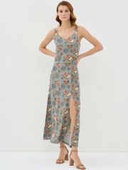 Сарафан женский 5231-3731 Ш55 оливковый цветы VAY