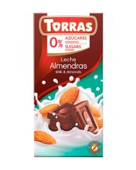 Молочный шоколад TORRAS (миндаль)без добавления сахара 75 г