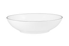 Салатник, 18,5х5 см, фарфор P, белая, с серебристым кантом, White Platinum, 63322