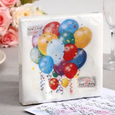 6073855 Салфетки бумажные New line FRESCO «Праздничные шары», 2 слоя, 33*33 см, 20 шт