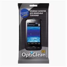 OptiClean Влажные салф. д/моб.телефонов 15шт (1761) Opti Clean