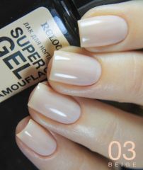 030928 Relouis Лак для ногтей Super Gel Camouflage тон 03 beige