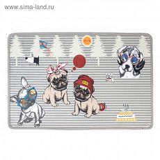 3782391 Коврик «Мопсы», 40×60 см