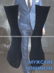 3340 5 ПАР - Легион носки мужские с ЛАЙКРОЙ чёрные - 5 ПАР