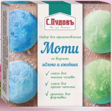 ПУДОВЪ Набор для пирожных моти со вкусом яблоко-ежевика 225г