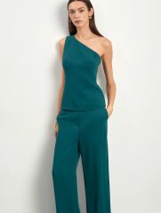 Брюки широкого кроя, D395/aloe