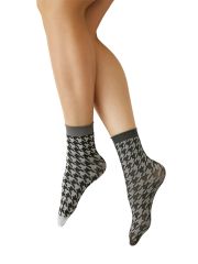 calz. INVERSO 70 3D носки (микрофибра с рисунком) SiSi Носки Гусиная лапка Nero (Черный)