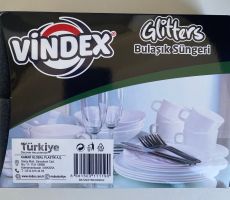 Губка для мытья посуды VINDEX Glitters 4 штуки