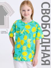 502083 Апрель Футболка лимоны на ментоле