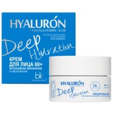97960 Belkosmex HYALURON Deep Hydration. Крем для лица 60+ «Интенсивное увлажнение и омоложение», 48мл