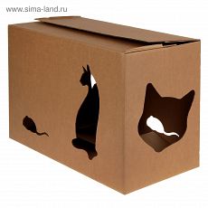 3676755 Дом "Домик+" для кошек 55 х 26 х 35 см