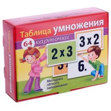 4142993 Наглядные пособия «Таблица умножения», 64 карточки