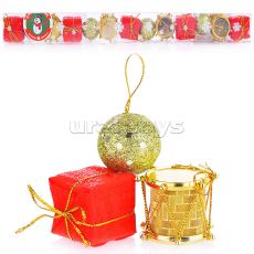 Набор новогодних украшений в коробке Снеговичок