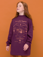 GFNR4292 Толстовка для девочек Бордовый(5) Pelican