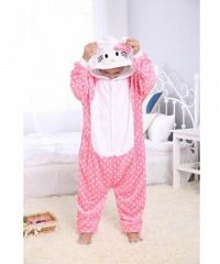 Детский кигуруми Hello Kitty в горошек