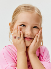 20206240046 Набор из 5 колец дет. Rige золотистый ACOOLA Kids