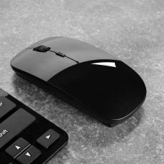 Мышь LuazON MB-1.0, беспроводная, оптическая, 1600 dpi, USB, чёрная 2518213