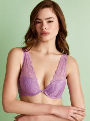 MNM LACE 2141 Бюстгальтер с Формованной чашкой с кружевным уголком Minimi Бюстгальтер Lavanda (Фиолетовый)
