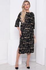 П8794 Платье LADY TAIGA Черный меланж