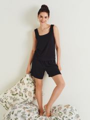 DMi_B VISCOSA 0220VI Пижама жен. (Майка +Шорты) Minimi Пижама Nero (Черный)