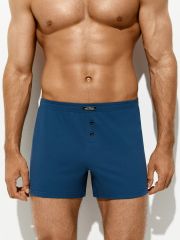 OmB 1243 Шорты-Боксеры мужские с закрытой резинкой, CO Omsa Трусы Jeans (Синий)