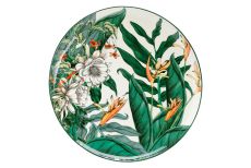 Блюдо, 36 см, керамика К, круглое, бело-зеленое, Ночной сад, Night Garden Foliage, 60597
