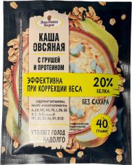 ЭВ Каша овсяная с грушей и протеином, 40 г