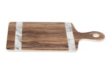 Доска разделочная, 25х14 см, с ручкой, фарфор P, коричневая, Wood&Marble, 63063