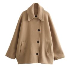 Короткое пальто ZARA с рукавом летучая мышь