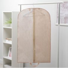 Чехол для одежды, 60×100 см, спанбонд, цвет бежевый 815098