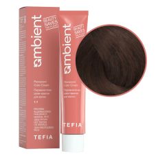 TEFIA Ambient 6.8 Перманентная крем-краска для волос / Темный блондин коричневый, 60 мл