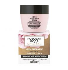 027823  Bielita РОЗОВАЯ ВОДА. Крем-гидратор для лица дневной SPF30 «Эликсир красоты», 50 мл