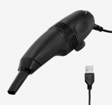 USB Пылесос LuazON MR-01, для ПК, с насадками, USB, чёрный 4493295