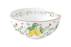 Салатник, 15х8 см, 600 мл, фарфор P, белый, Цветы и лимоны, Fleurs et Citrons, 62848