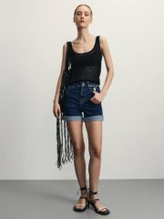 ZR2505092361-103 шорты джинсовые женские индиго ZARINA