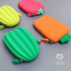 Овощной мягкий силиконовый кошелек для мелочи, карт, канцелярии
