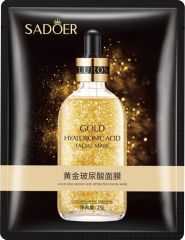 SADOER ультрапитательная тканевая маска для лица 24K Gold с гиалуроновой кислотой Арт.: 50260 Состав гиалуроновая кислота высокомолекулярная, натуральные растительные экстракты, золота частицы, питате