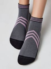 ACTIVE (короткие) 13С-34СП CONTE-KIDS Носки серый-светло-розовый