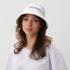 Панама женская MINAKU с надписью, белая, размер 56-58