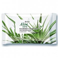 020883 Biтэкс Aloe vera Алоэ Вера Салфетки влажные УВЛАЖНЯЮЩИЕ 15шт