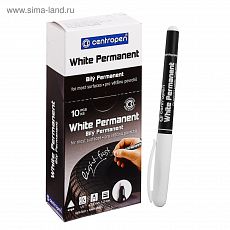 2468347 Маркер Centropen 2686 перманентный, 1.2 мм, белый