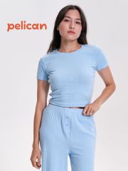 472297 PELICAN Футболка Голубой