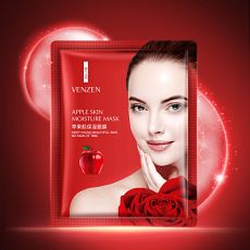 VENZEN Apple Skin Mask тканевая маска питательная с экстрактом яблока, 3 шт