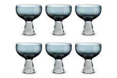 Креманка, 12 см, 350 мл, 6 шт, стекло, синяя градиент, Fun Classy, 63090