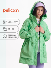GZJN3369/6 Ветровка для девочек Салатовый(38) Pelican