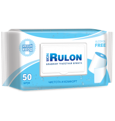 Влажная туалетная бумага Mon Rulon (с пластиковым клапаном), 50шт